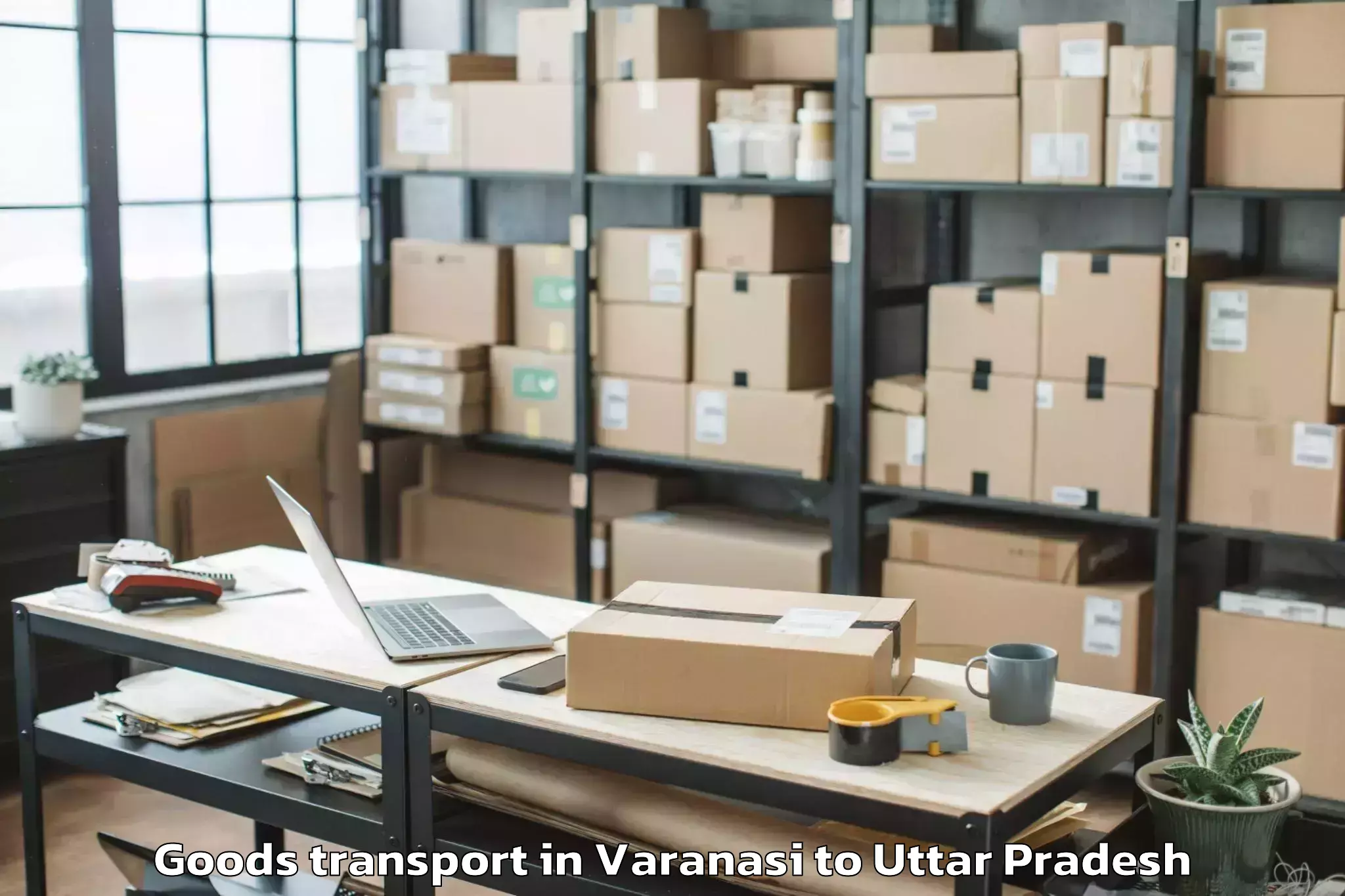 Trusted Varanasi to Bah Goods Transport